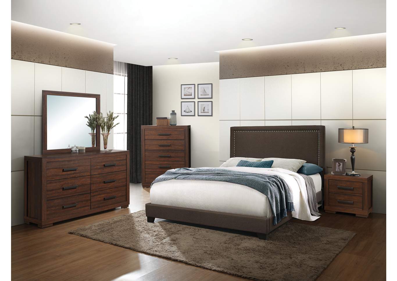 B318 Westar Dresser, Mirror & Queen Bed - B318,Nationwide