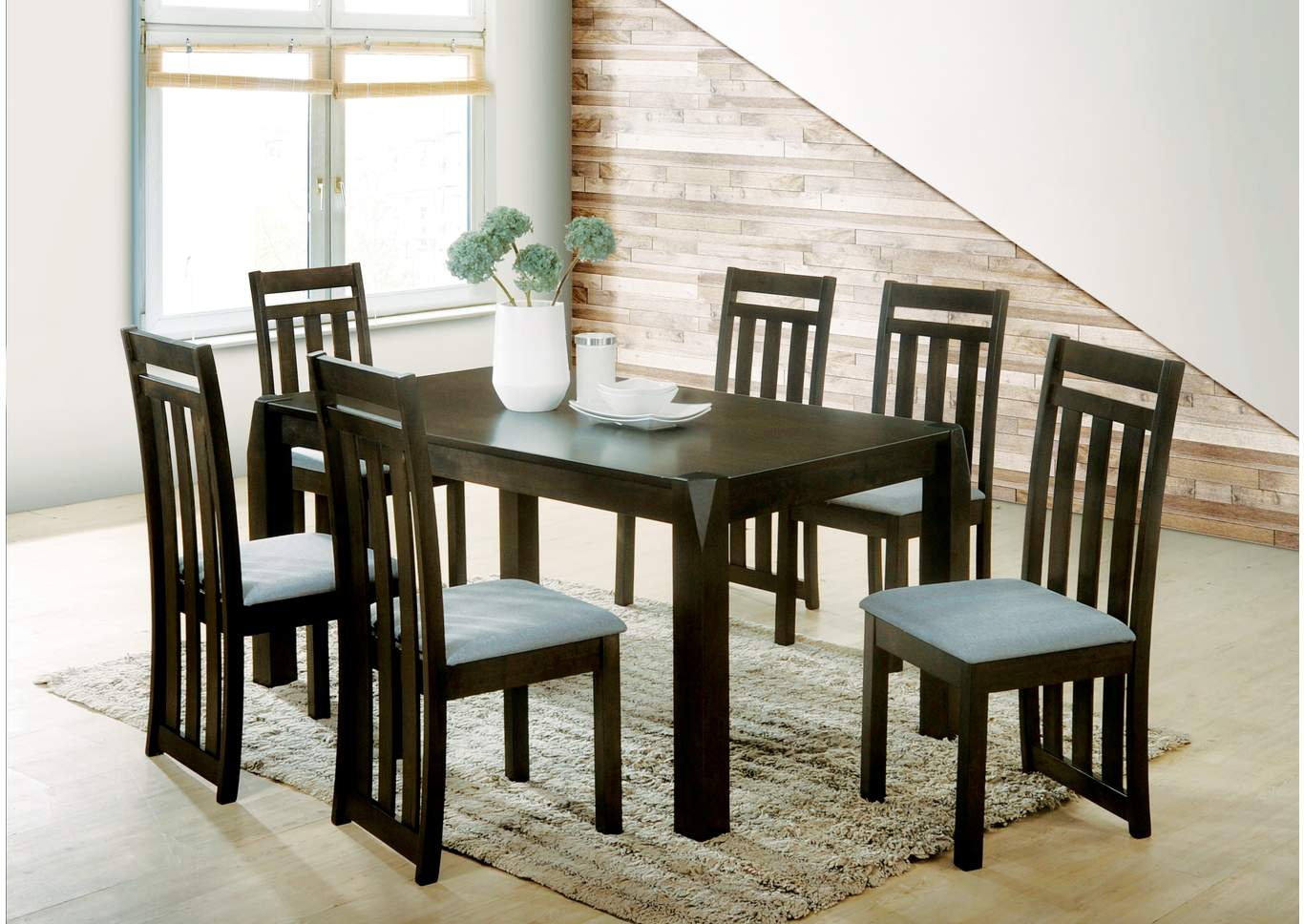 D114 Sisal Dining Table W/ 6 Chairs For Formal Dining,Nationwide