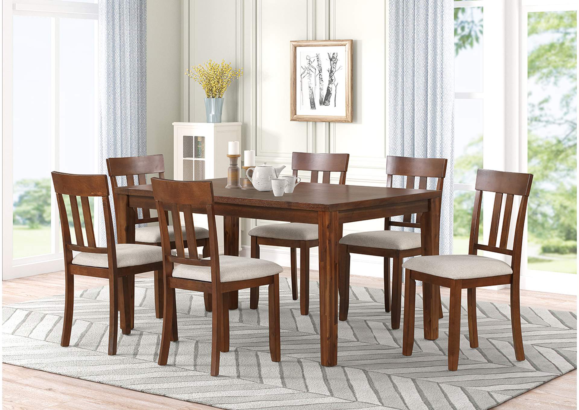 D424 Table and 6 Side Chairs,Nationwide