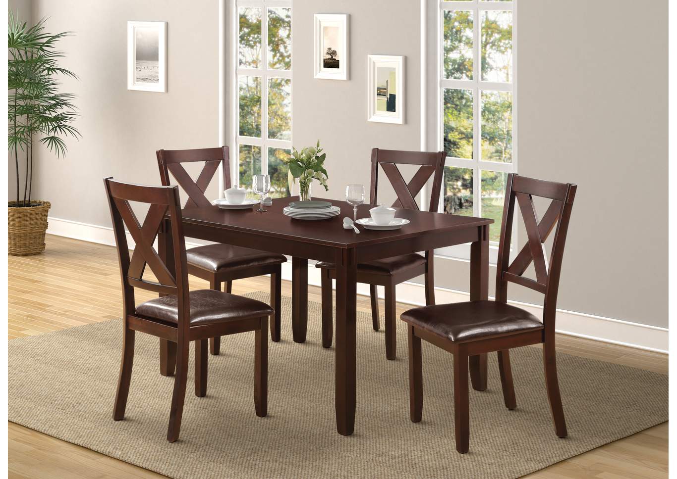 D515 Silk Table & 4 Pub Chairs - D310,Nationwide