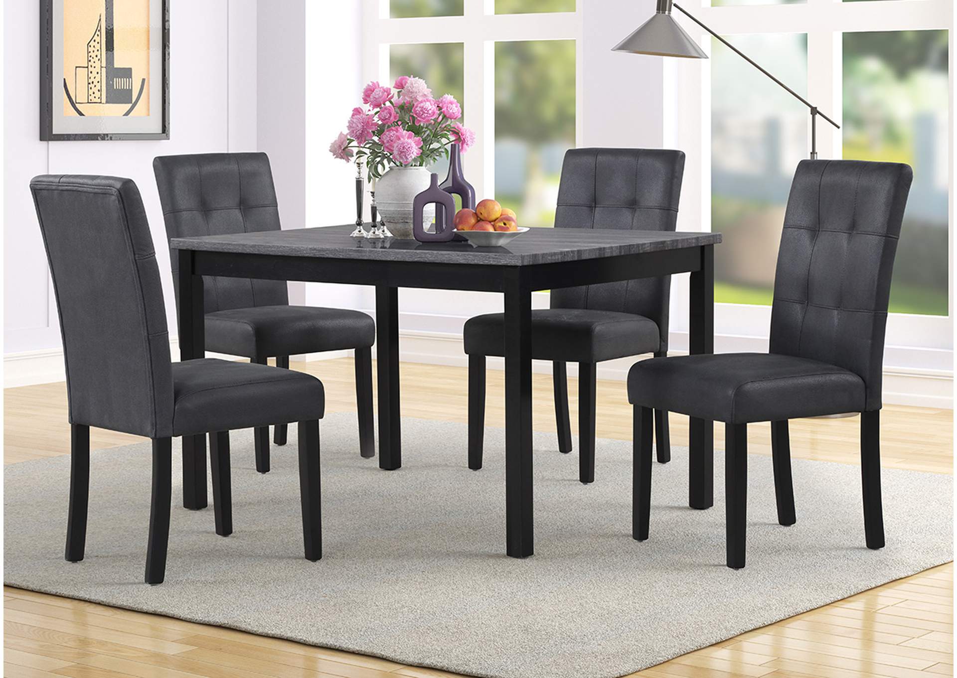 D536 Table and 4 Side Chairs,Nationwide