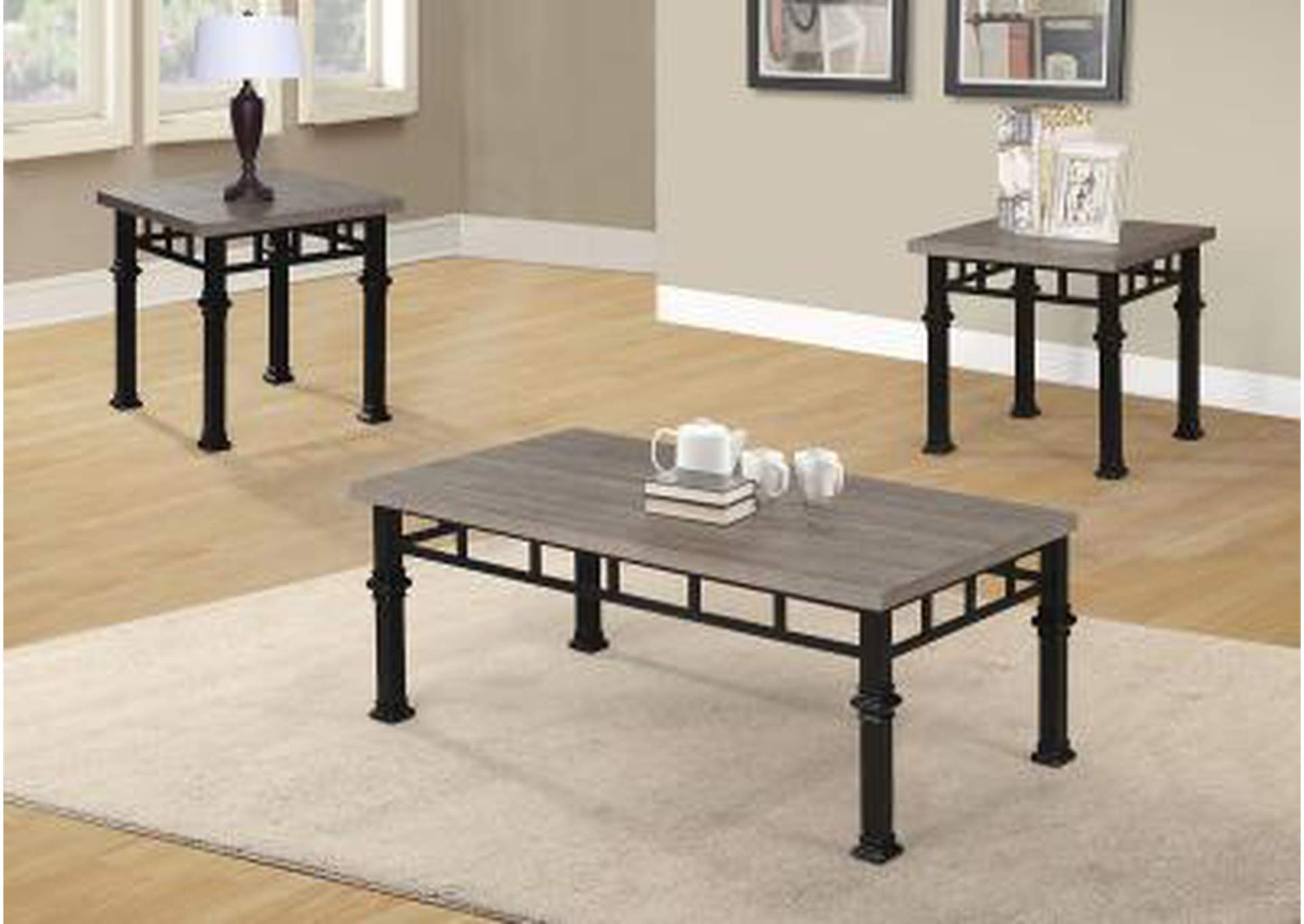 Black 3 Piece Occasional Table Set,Nationwide