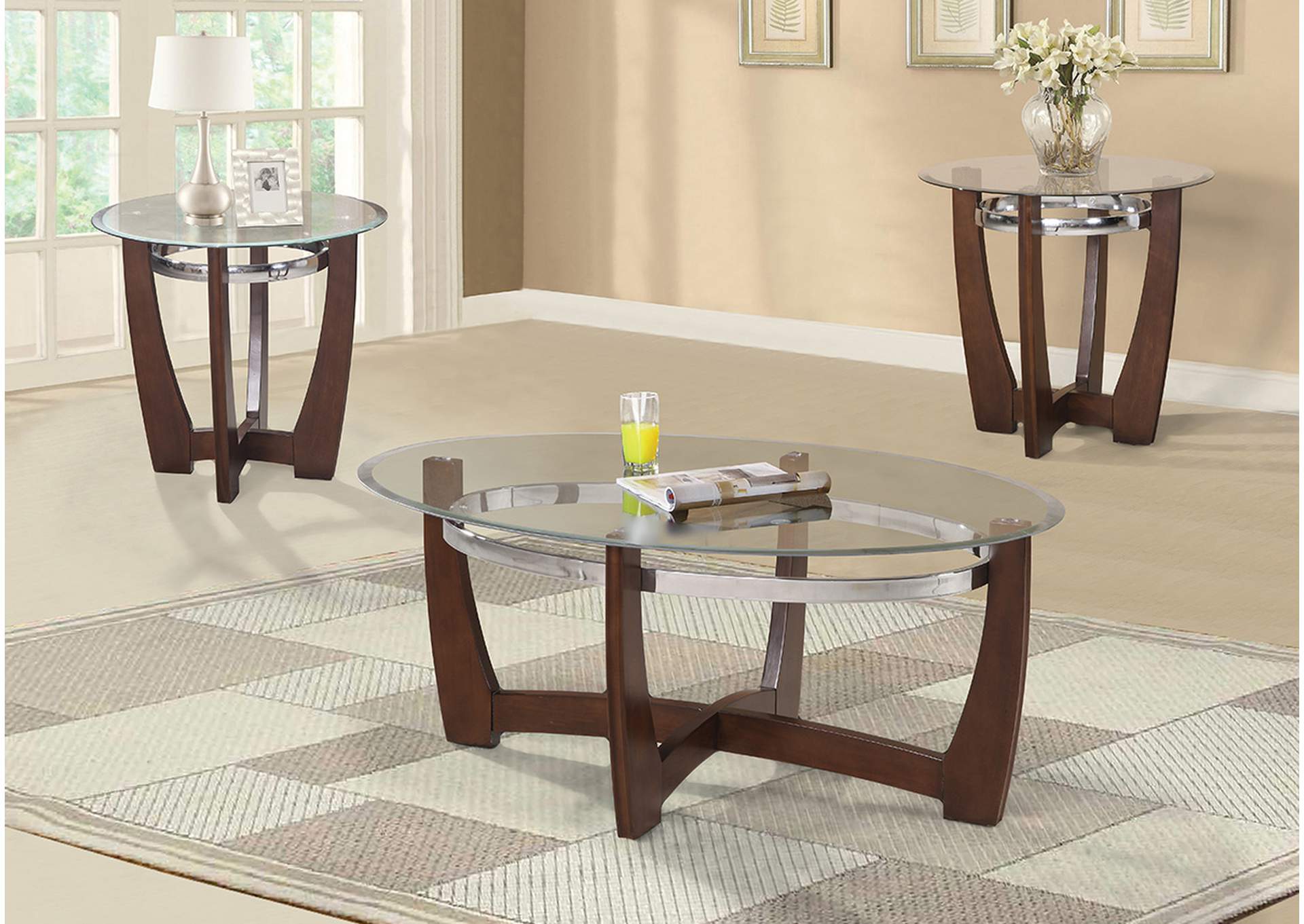 T450 Alabaster Cocktail Table & 2 End Tables - T231,Nationwide