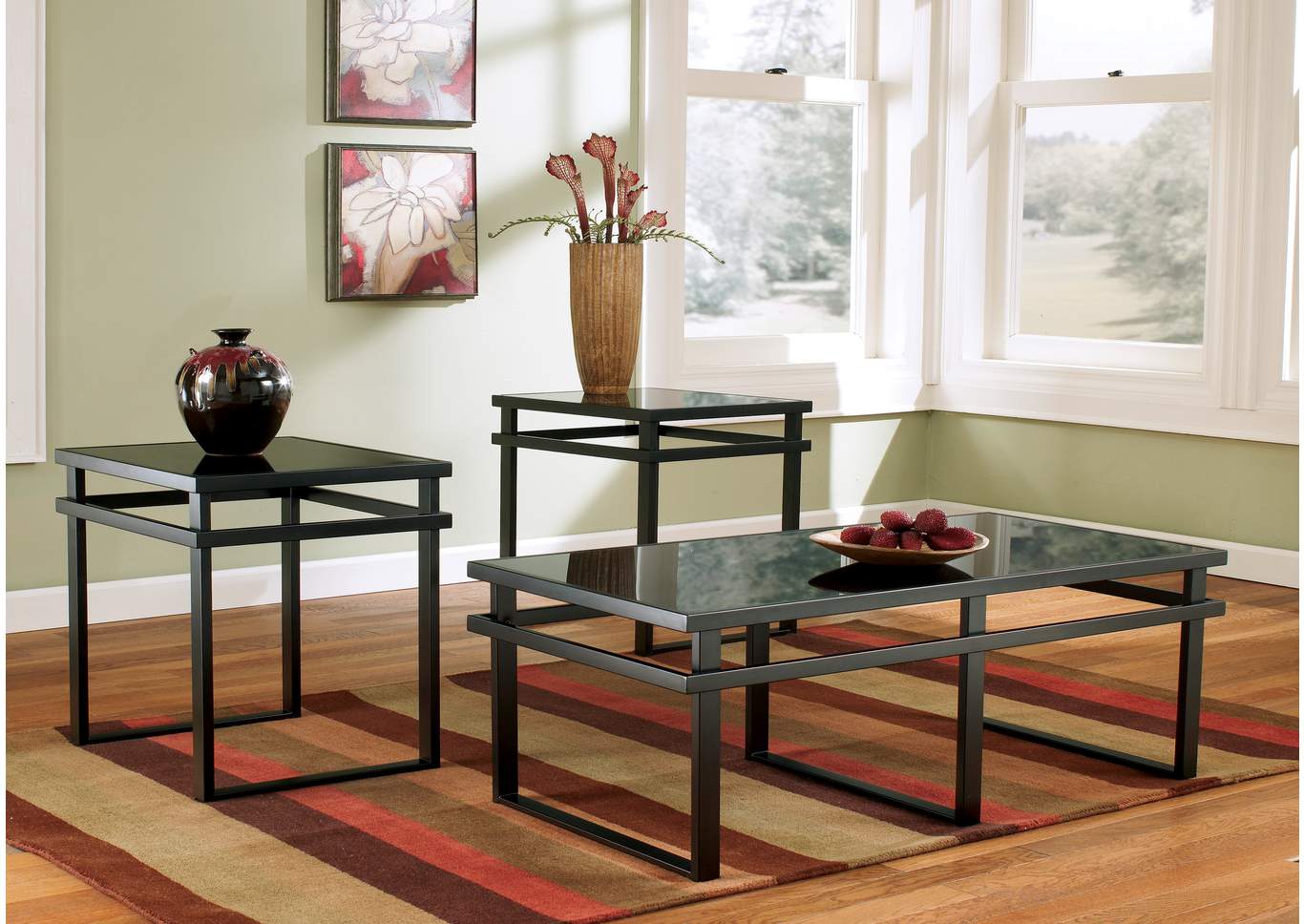 T490 Gallery Cocktail Table & 2 End Tables - T490,Nationwide