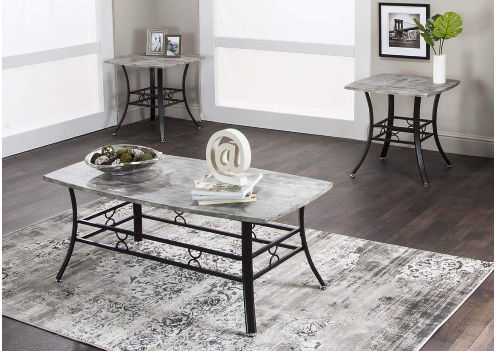 T523 Gallery Cocktail Table & 2 End Tables - T523,Nationwide