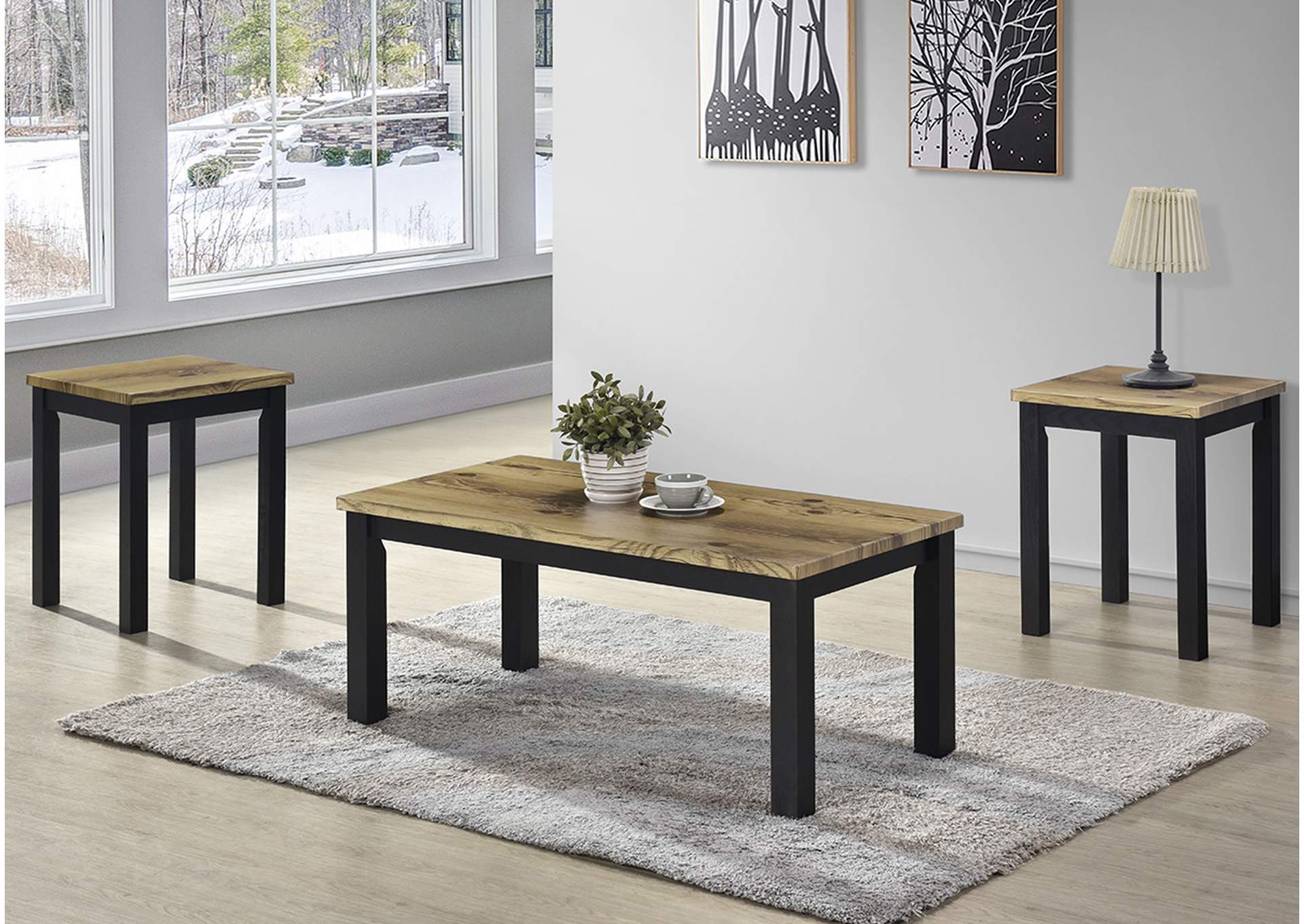 T704 Porcelain Cocktail Table & 2 End Tables - T704,Nationwide