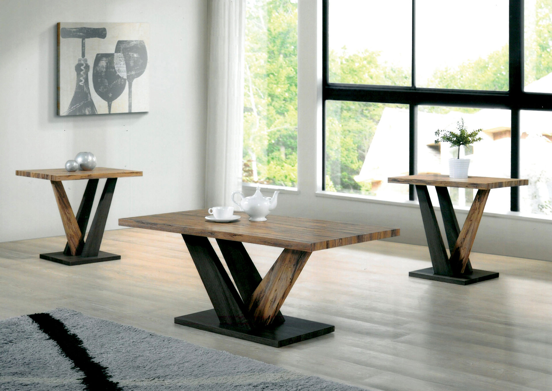 T811 Tasman Cocktail Table & 2 End Tables - T811,Nationwide