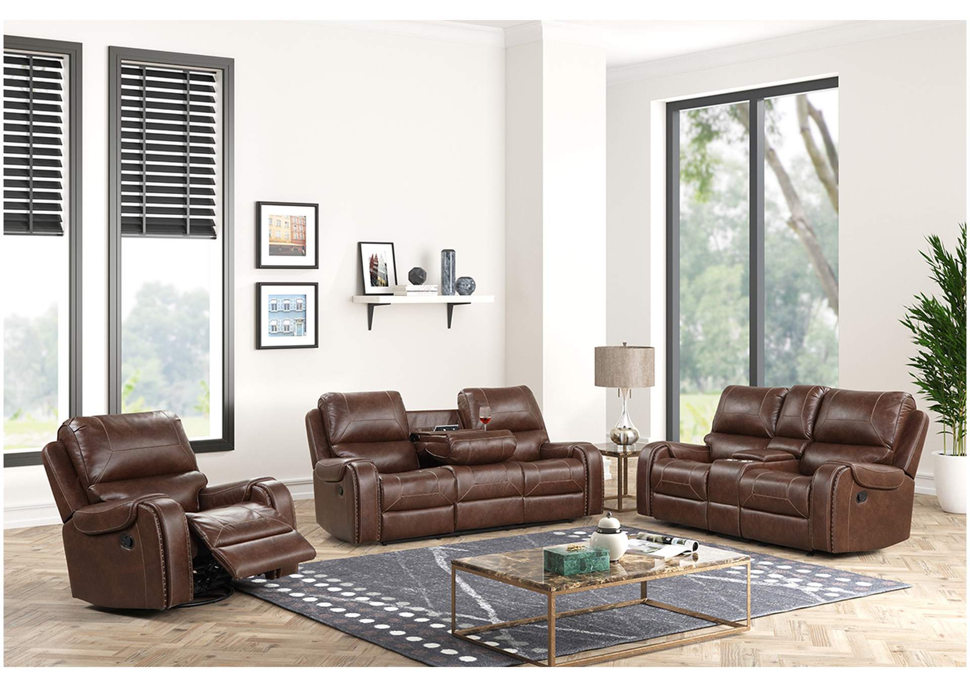 U114 Reclining Loveseat,Nationwide