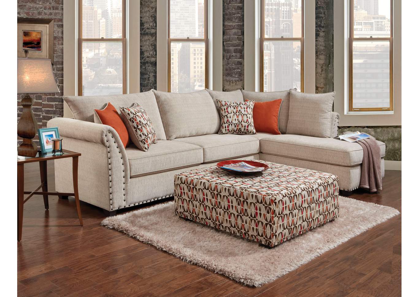 U149 Spicy Mix 2 Pc Sectional - U149,Nationwide