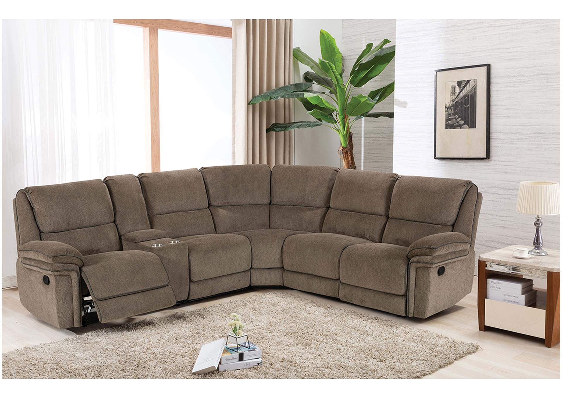 Black Cherry 2 Piece Sectional,Nationwide