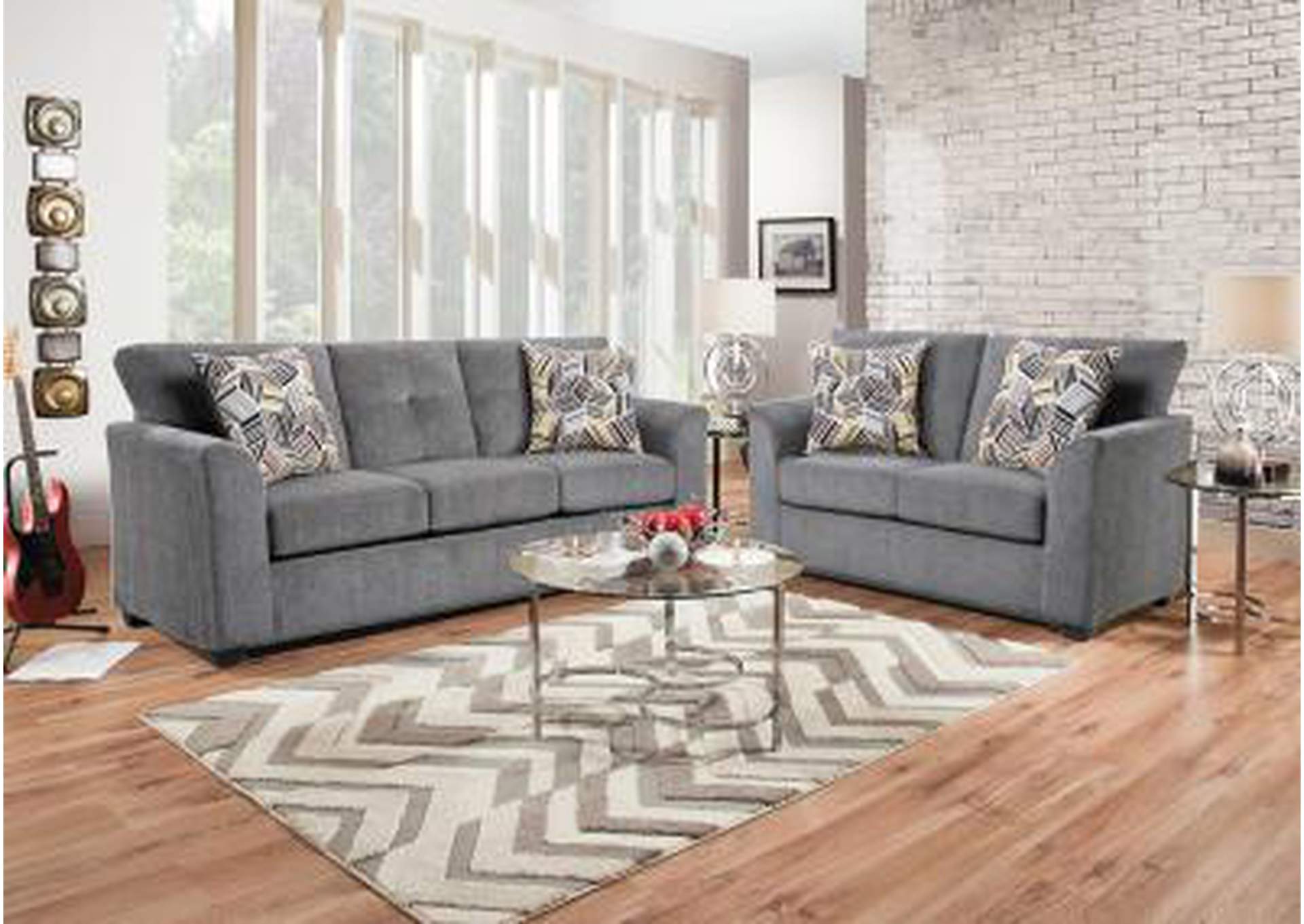 Grey Loveseat,Nationwide