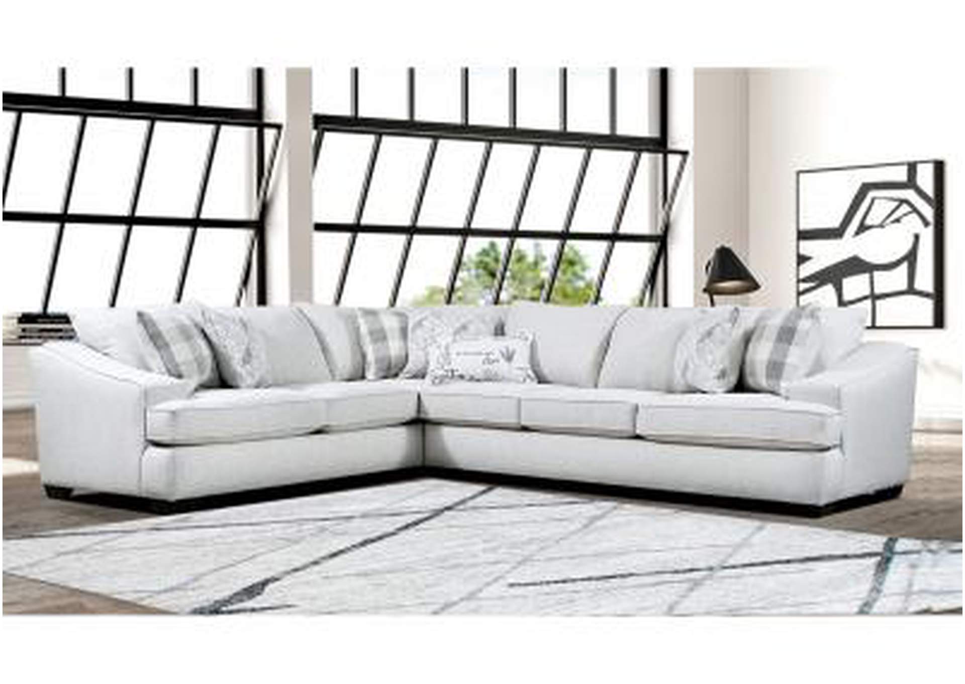 Light Grey 2 Piece Sectional,Nationwide