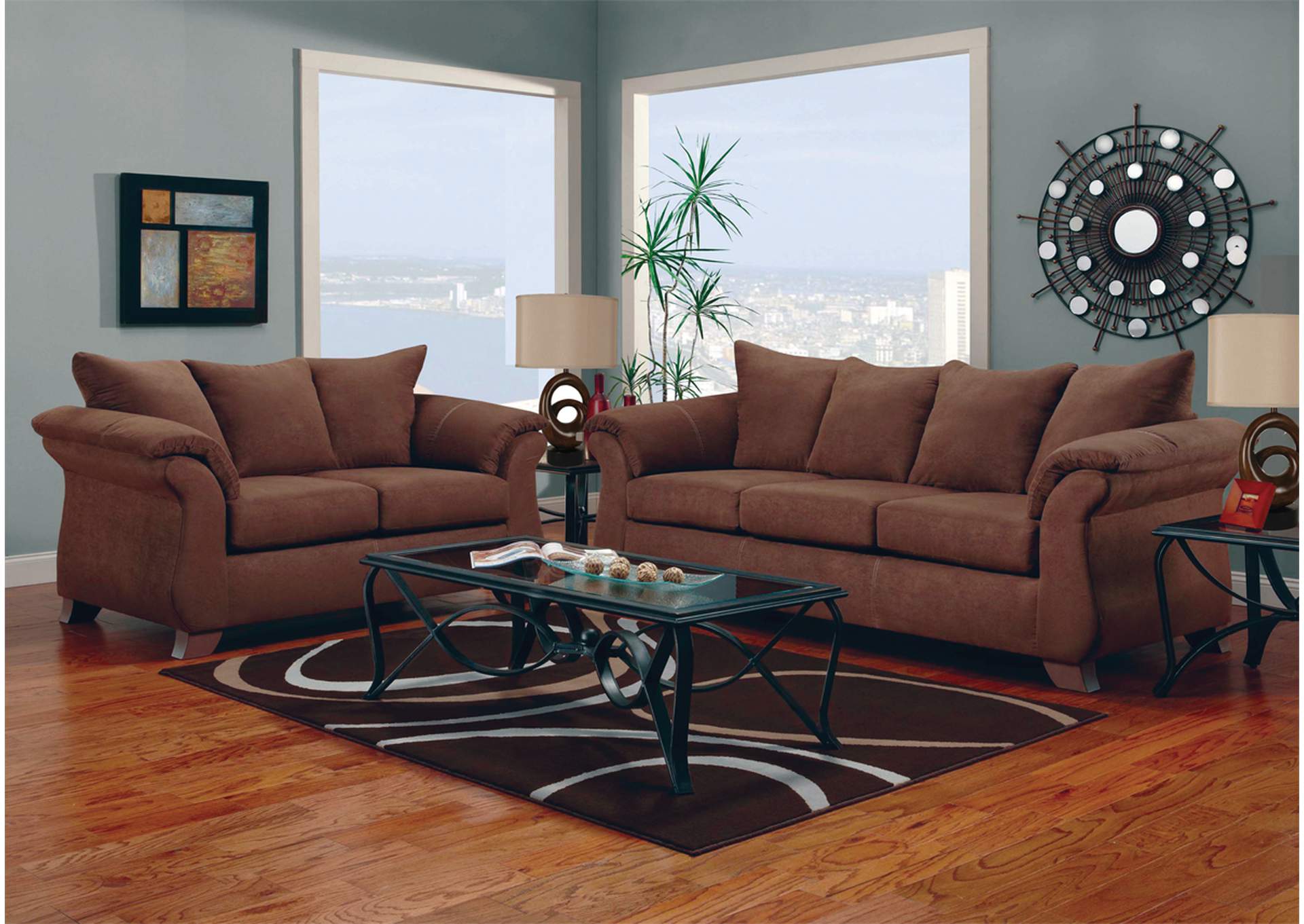 U314 Oslo Gray Sofa & Loveseat - U313,Nationwide