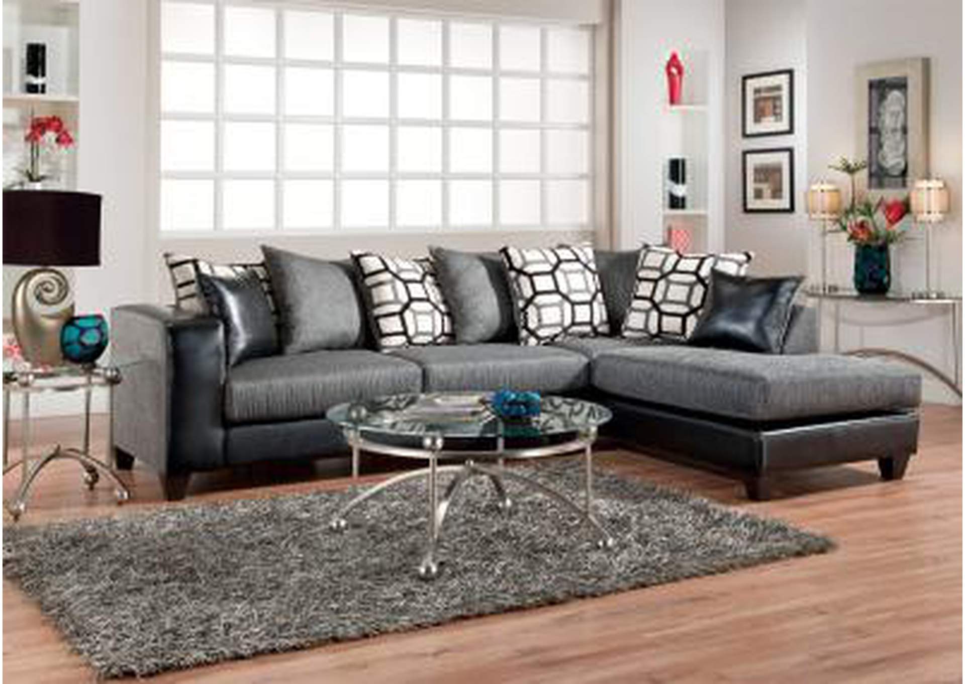 Black 2 Piece Sectional,Nationwide