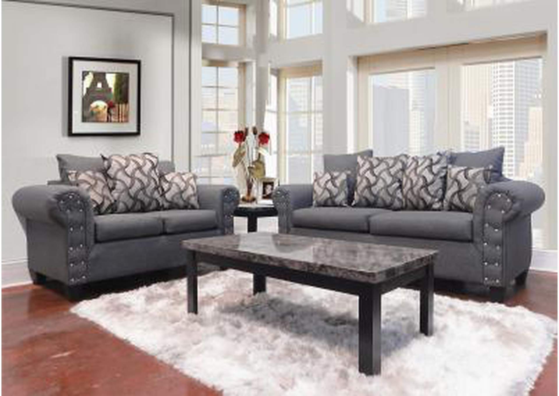 Grey Loveseat,Nationwide