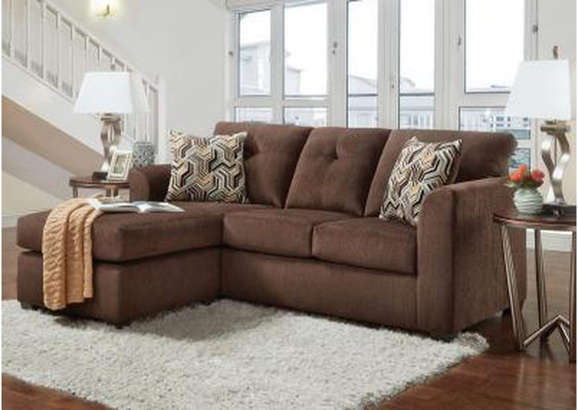 Chocolate 2 Piece Chofa Sectional,Nationwide