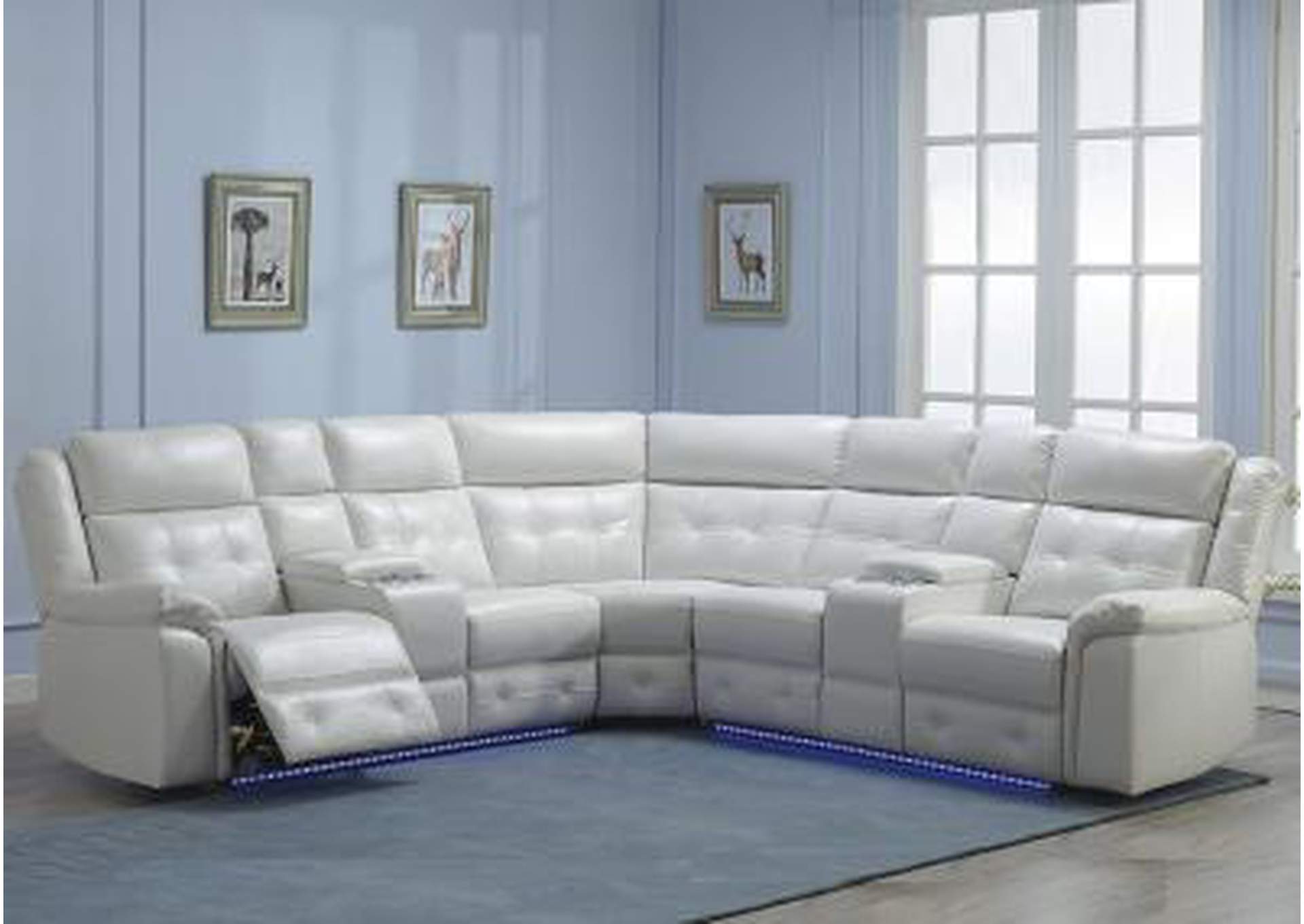 U44 3 Pc. Power Reclining Sectional,Nationwide