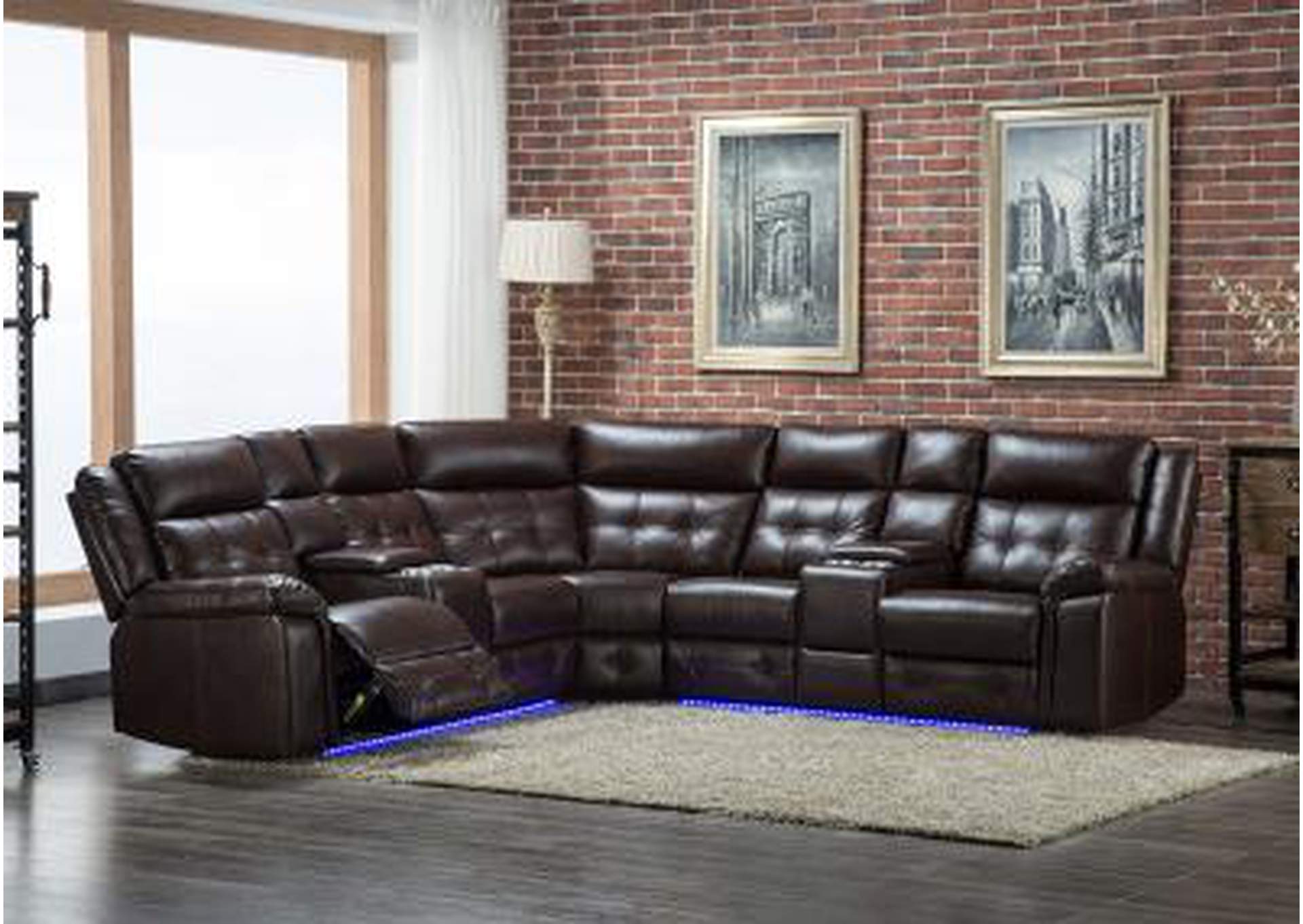 U45 3 Pc. Power Reclining Sectional,Nationwide