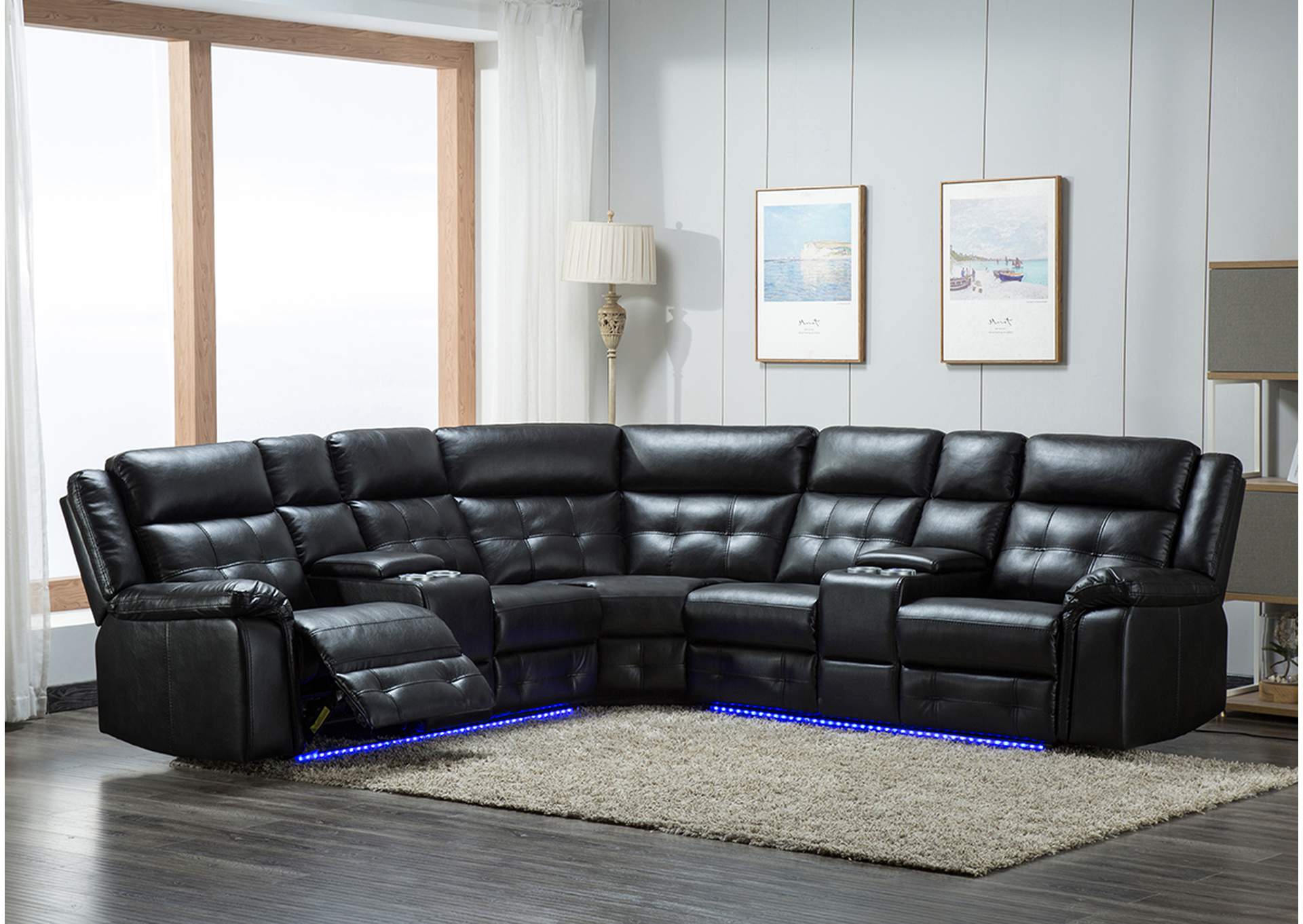 U46 3 Pc. Power Reclining Sectional,Nationwide