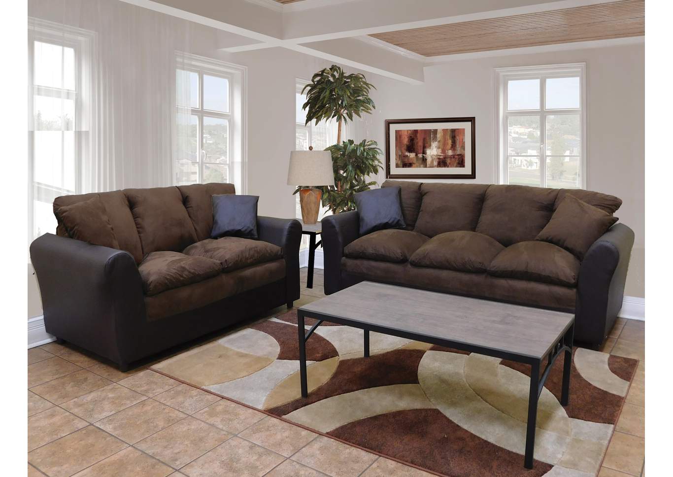 U517 Zorba Sofa & Loveseat - U158,Nationwide