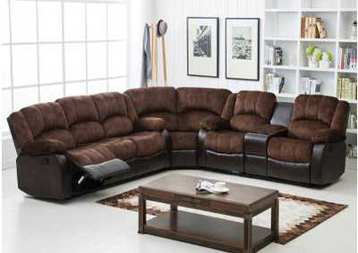 Two Tone Reclining Sofa