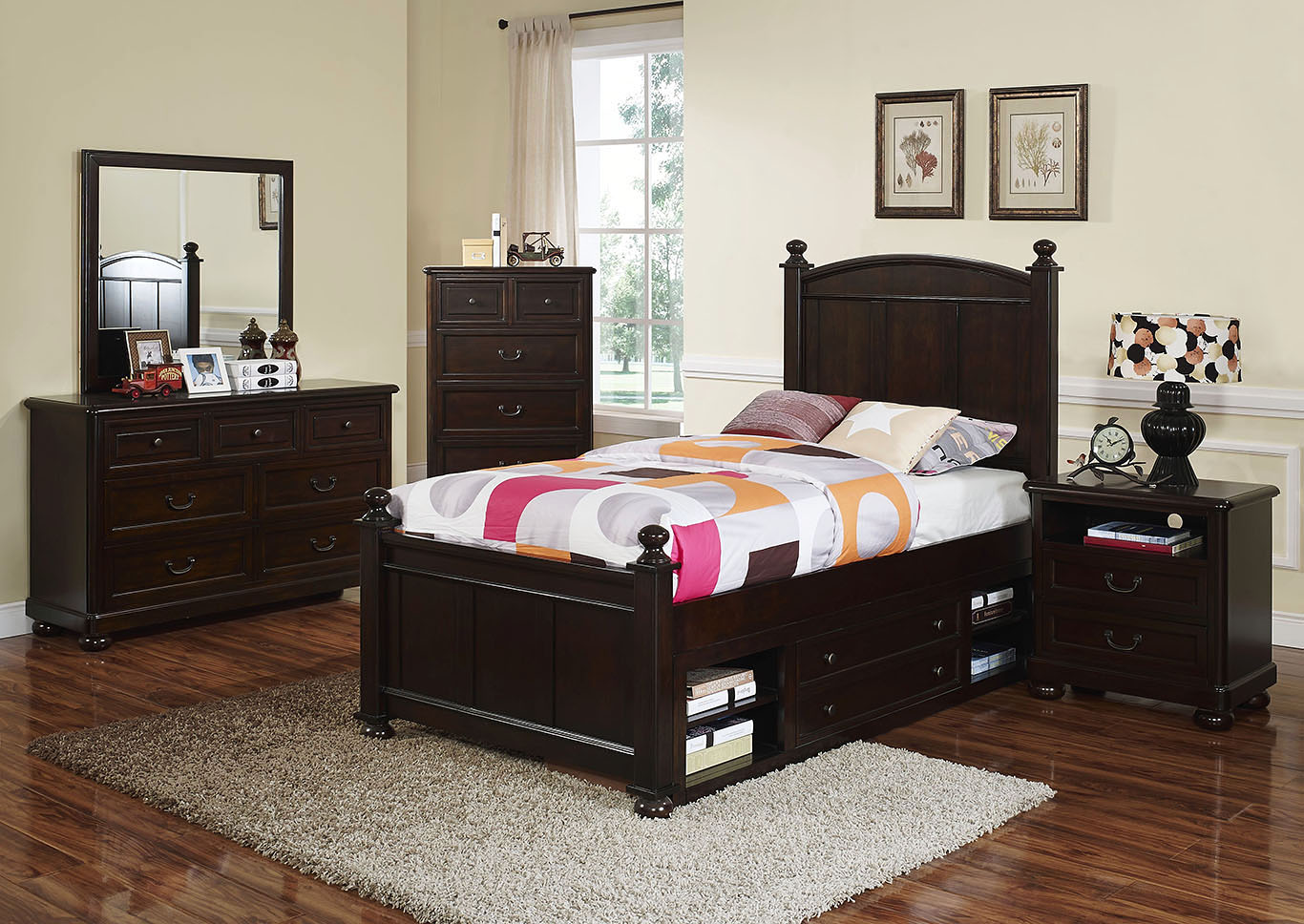 Canyon Ridge Chestnut Youth Nightstand (For Twin Beds),New Classic