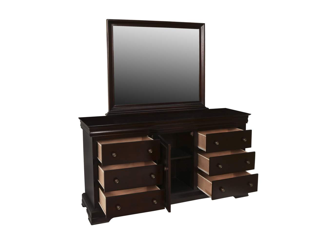 Versaille Bordeaux Dresser and Mirror,New Classic