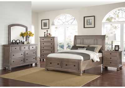 Image for Allegra Pewter King Storage Bed w/Dresser And Mirror