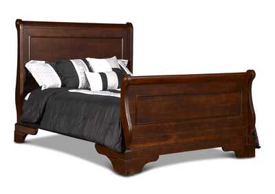 Versaille Bordeaux Sleigh Twin Bed