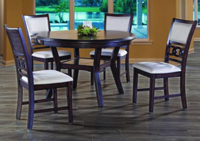 Image for Gia Cherry Round 5-Piece Dining Set