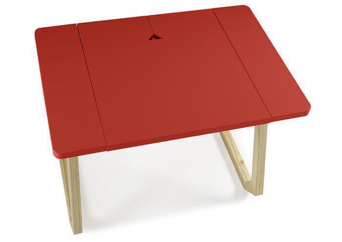  Hush Desk, Red,Palace Imports