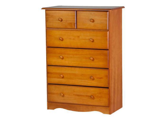 6-Drawer Chest, Honey Pine,Palace Imports