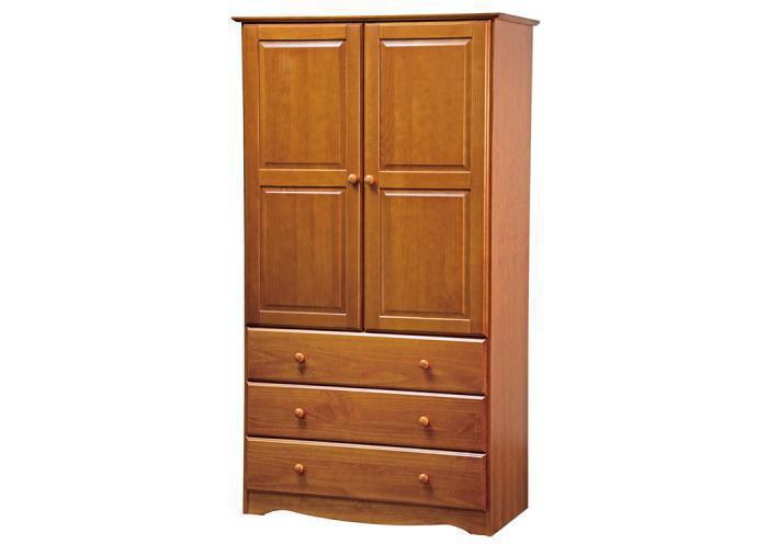 40Combo Wardrobe, Honey Pine,Palace Imports