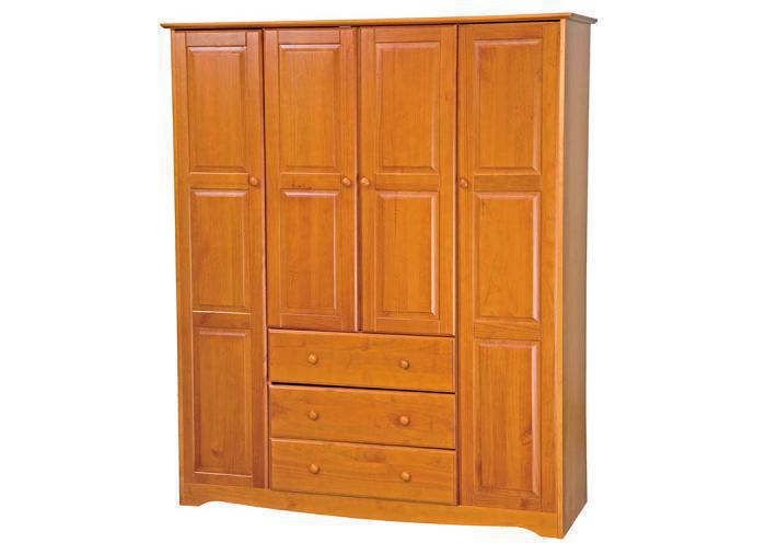 Family Wardrobe, Honey Pine,Palace Imports