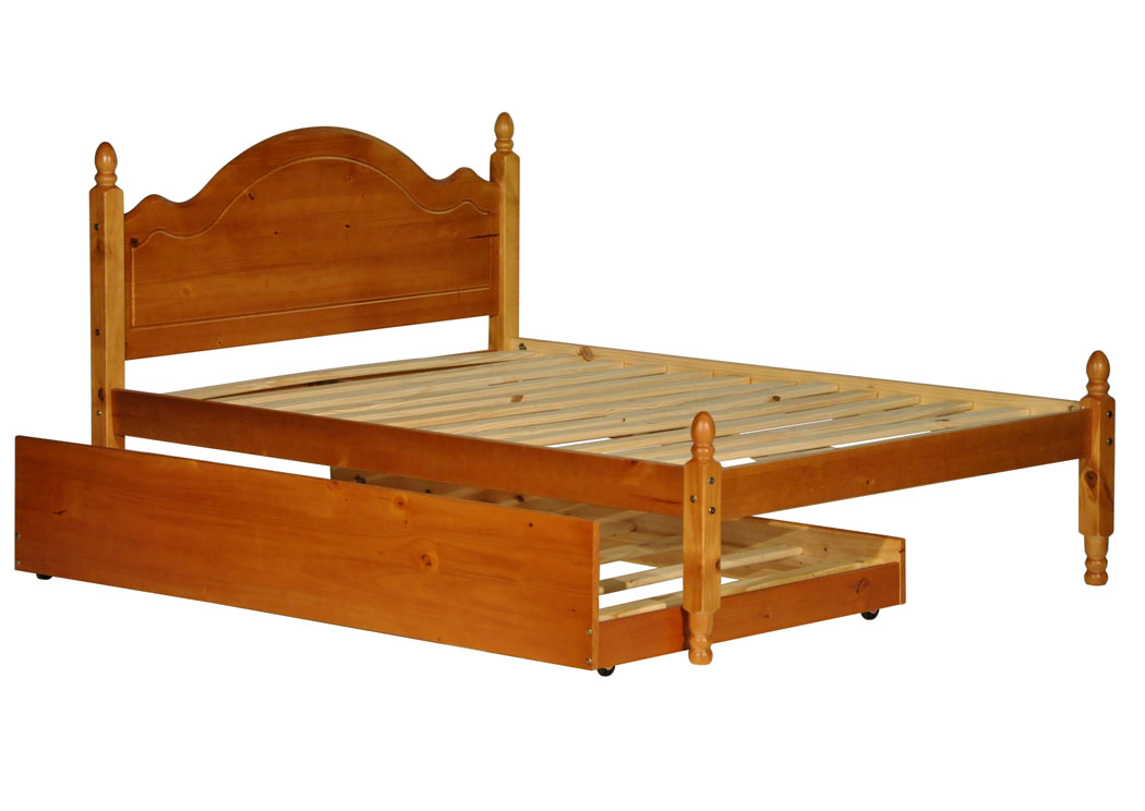 Reston Mahogany Full Panel Bed w/ Trundle,Palace Imports