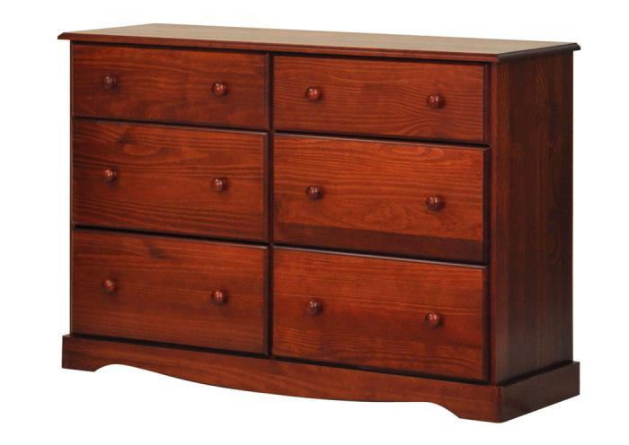 Mahogany Double Dresser w/ Antique Brass Knobs,Palace Imports