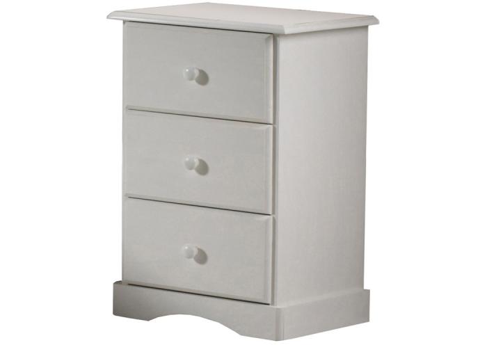 Whitewash 3 Drawer Night Stand,Palace Imports