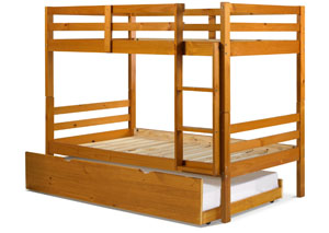 Image for Arizona Honey Pine Twin/Twin Bunk Bed w/ Trundle