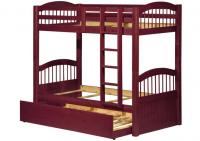 Image for Triplet Mahogany Twin/Twin Bunk Bed w/ Trundle