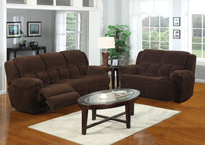 Image for Napa Chocolate Reclining Sofa, Loveseat & Chair