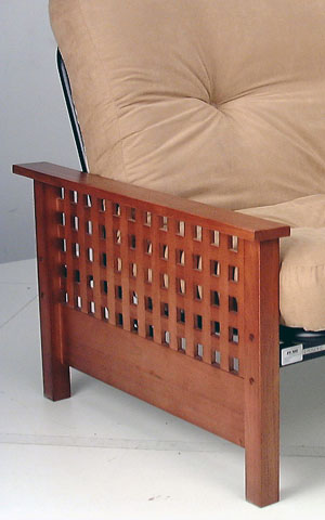 Image for CHEST ESPRESSO WOODEN FUTON ARM