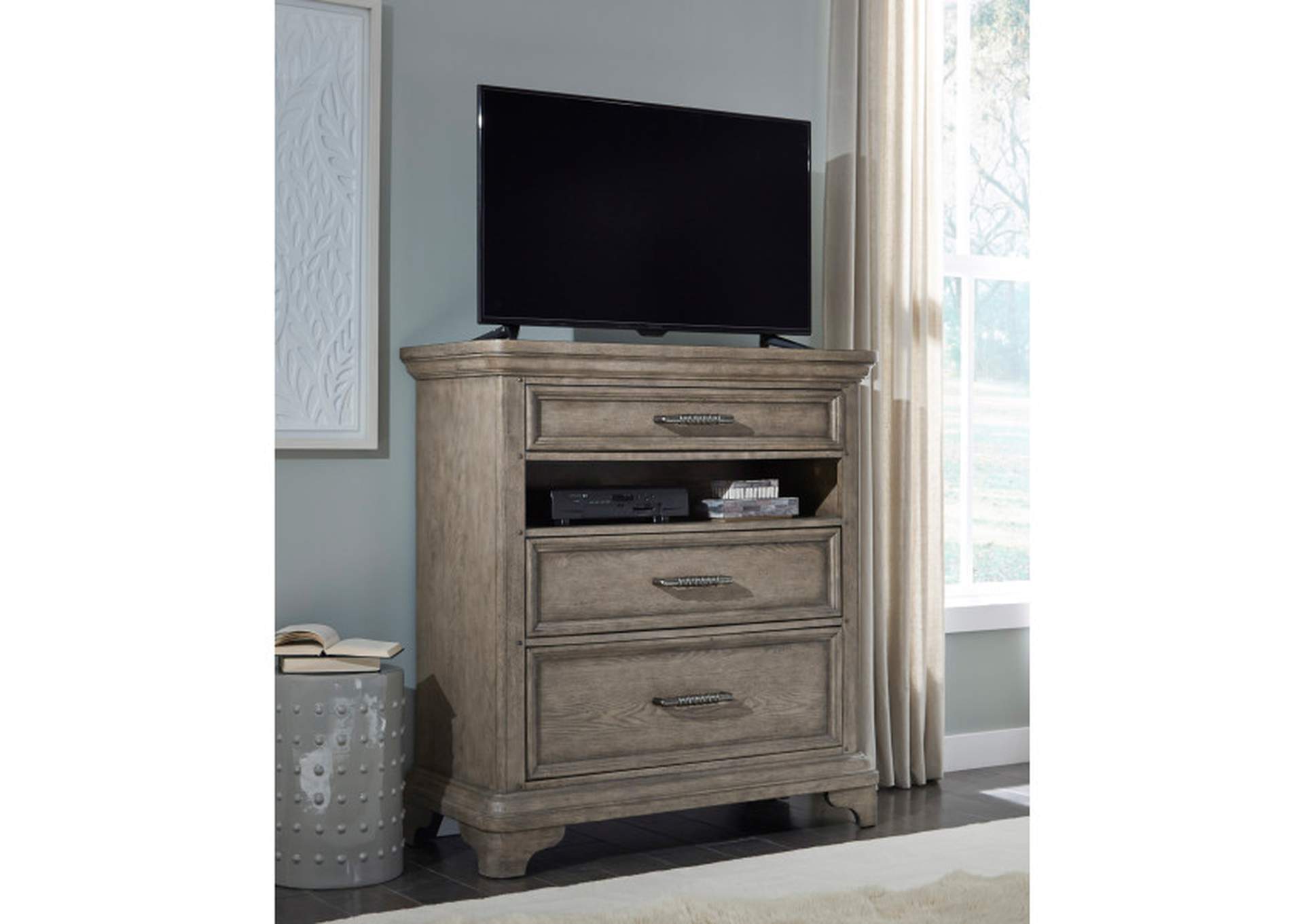 Bristol 3 Drawer Media Chest in Elm Brown,Pulaski Furniture