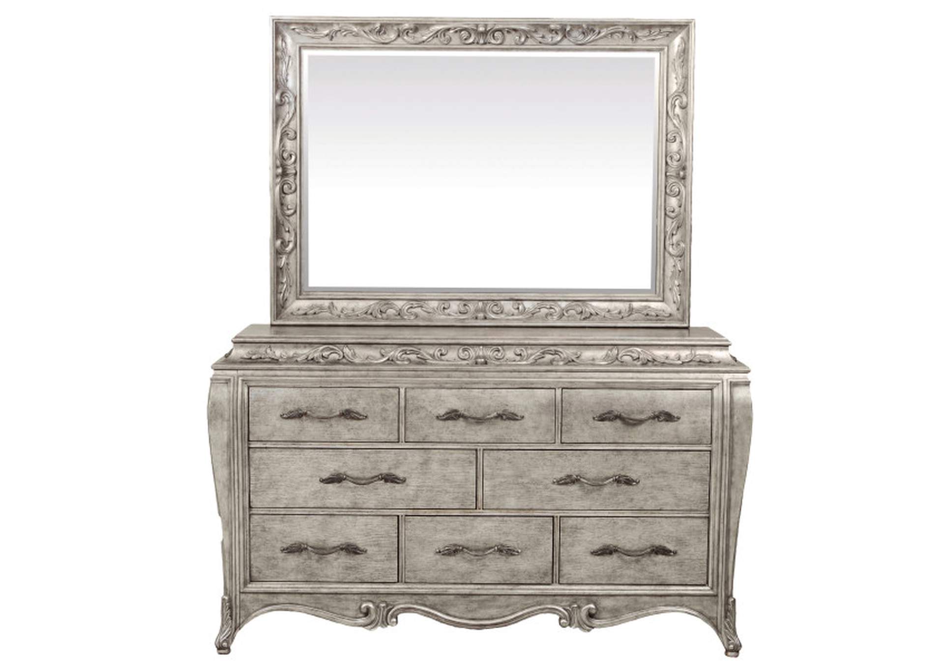 Rhianna Aged Silver Landscape Mirror,Pulaski Furniture