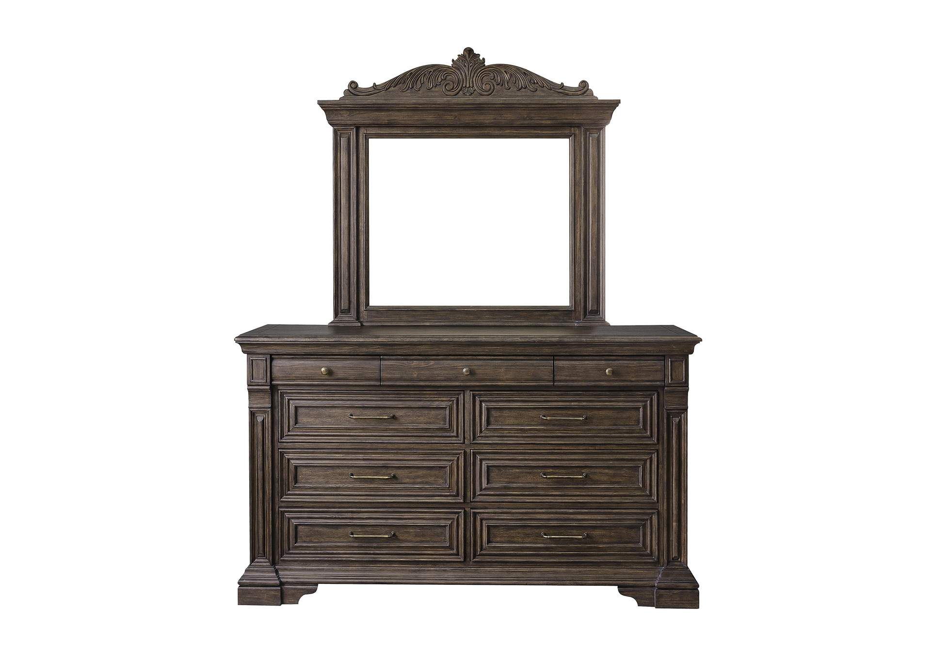 Bedford Heights 9 Drawer Dresser in Estate Brown,Pulaski Furniture