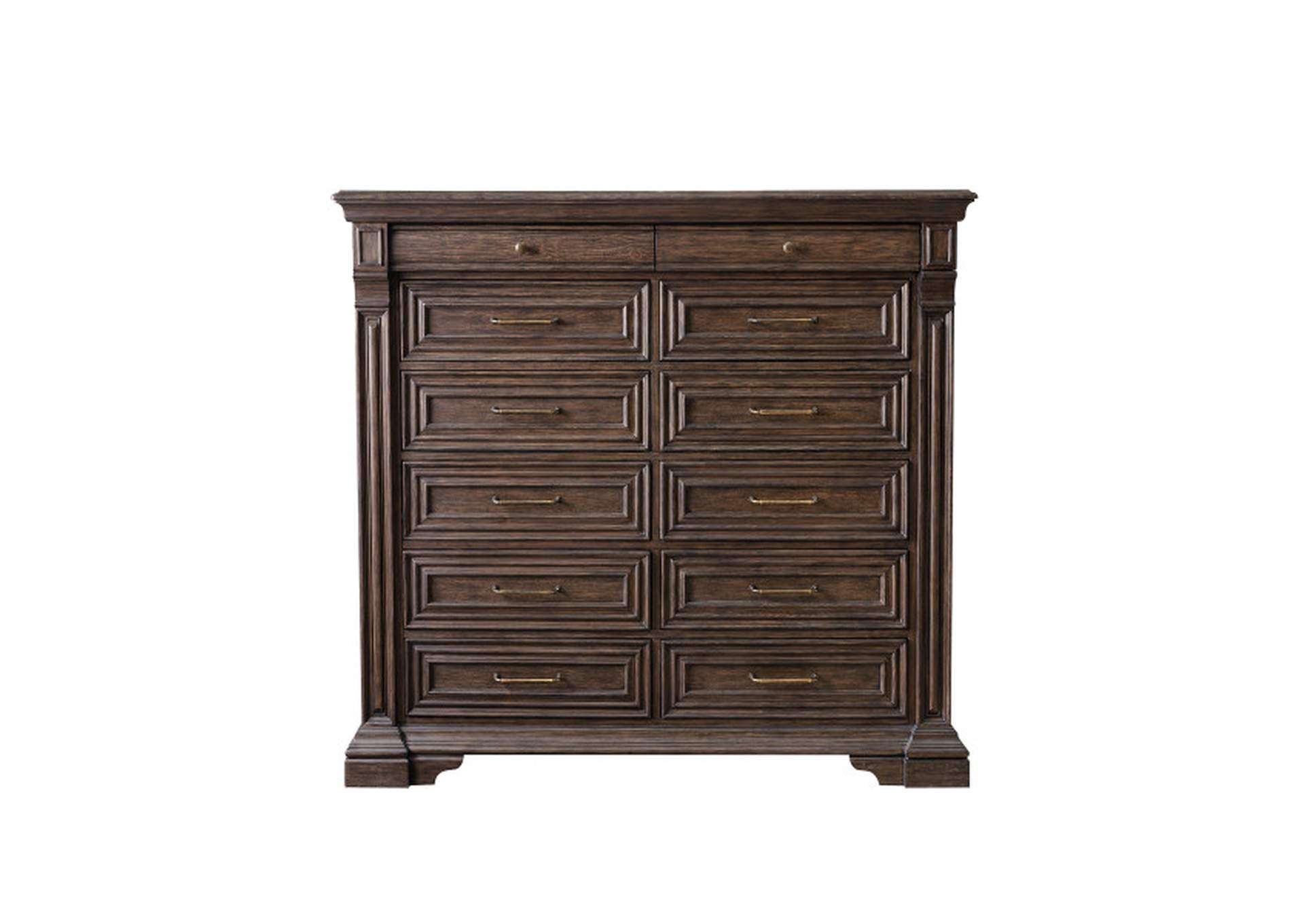 Bedford Heights 12 Drawer Master Chest in Estate Brown,Pulaski Furniture