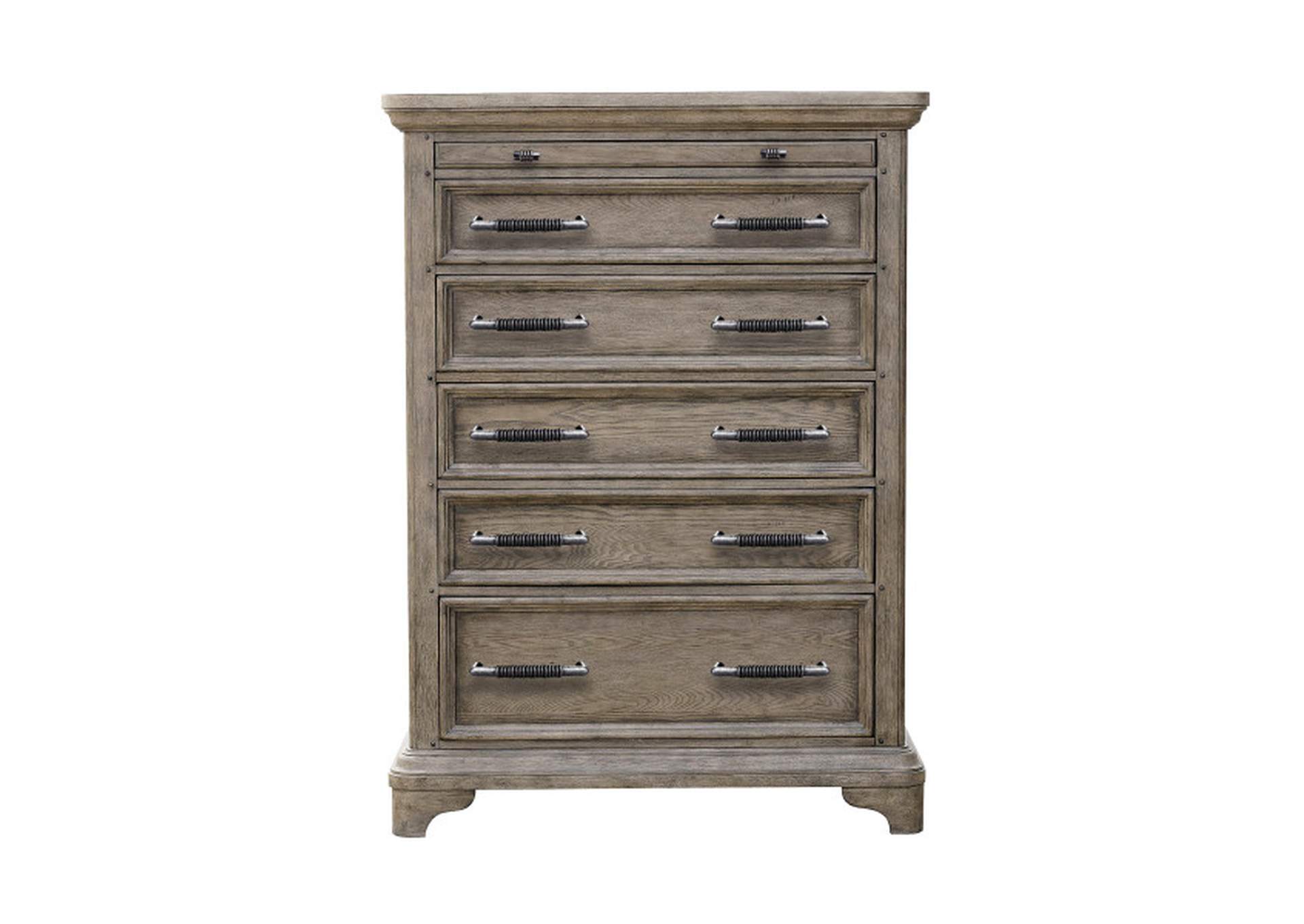 Bristol 6 Drawer Chest in Elm Brown,Pulaski Furniture