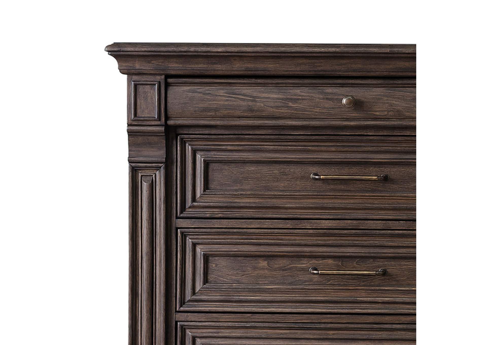 Bedford Heights 6 Drawer Chest in Estate Brown,Pulaski Furniture