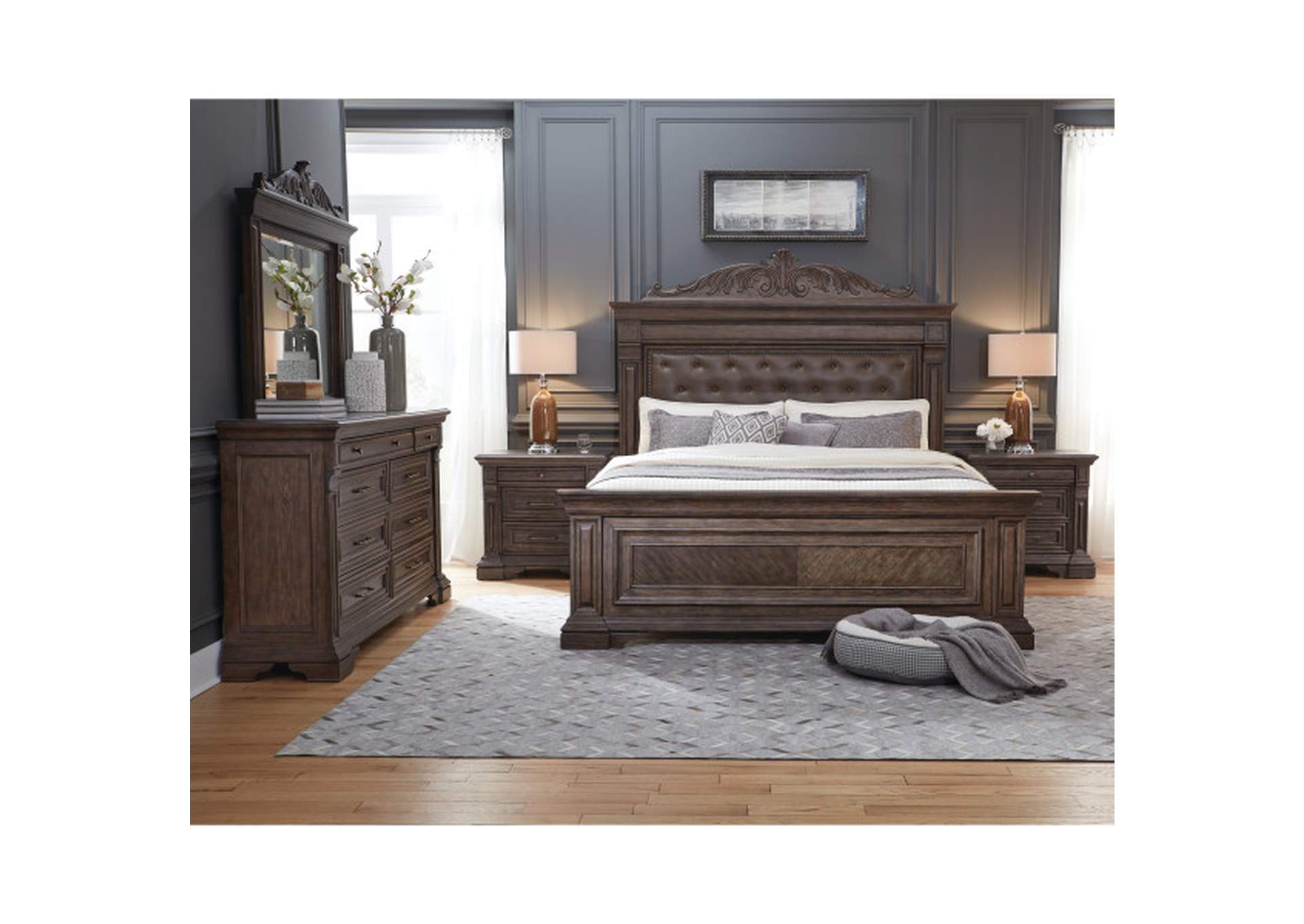 Bedford Heights 9 Drawer Dresser in Estate Brown,Pulaski Furniture