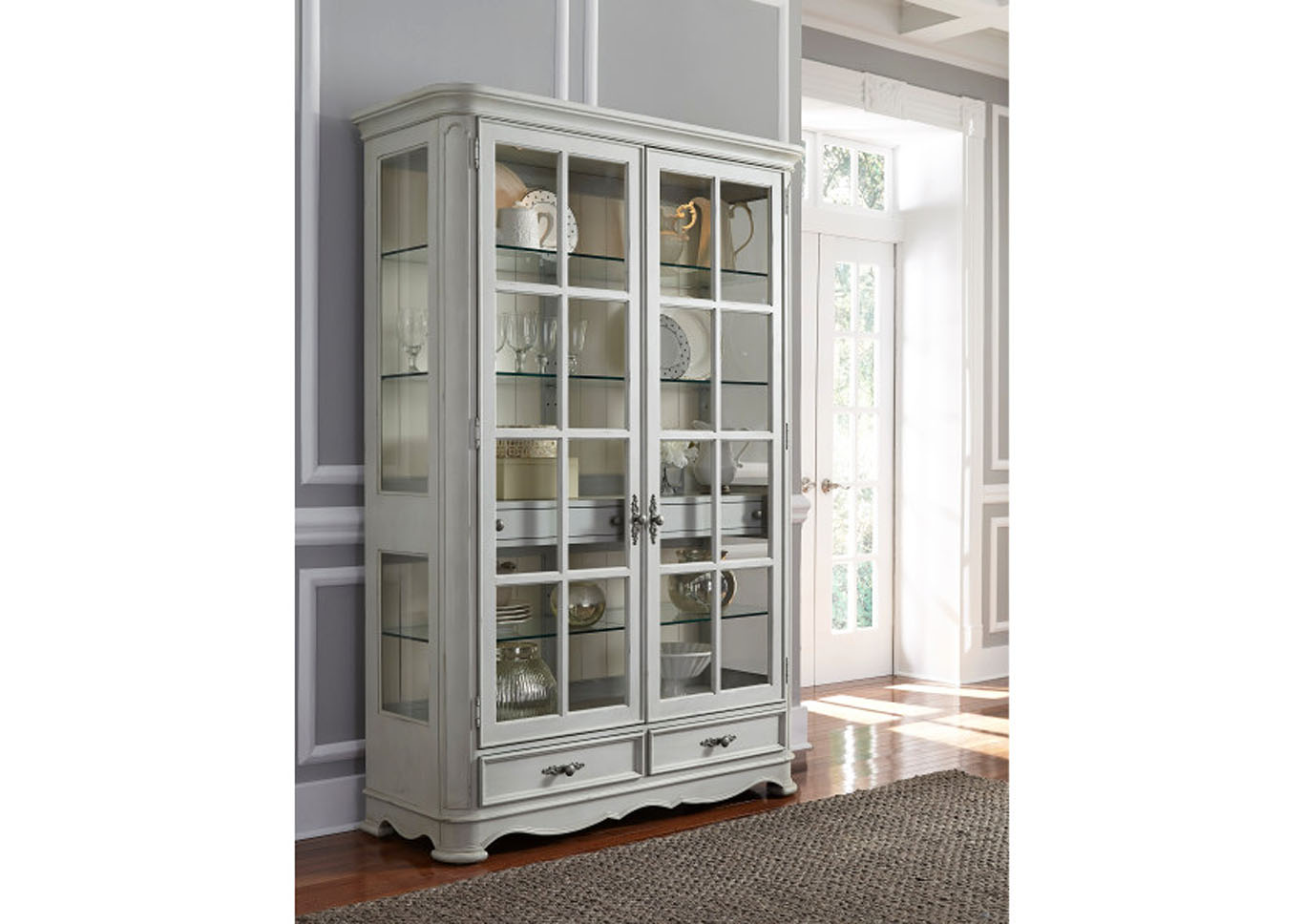 Simply Charming Painted Display Cabinet,Pulaski Furniture