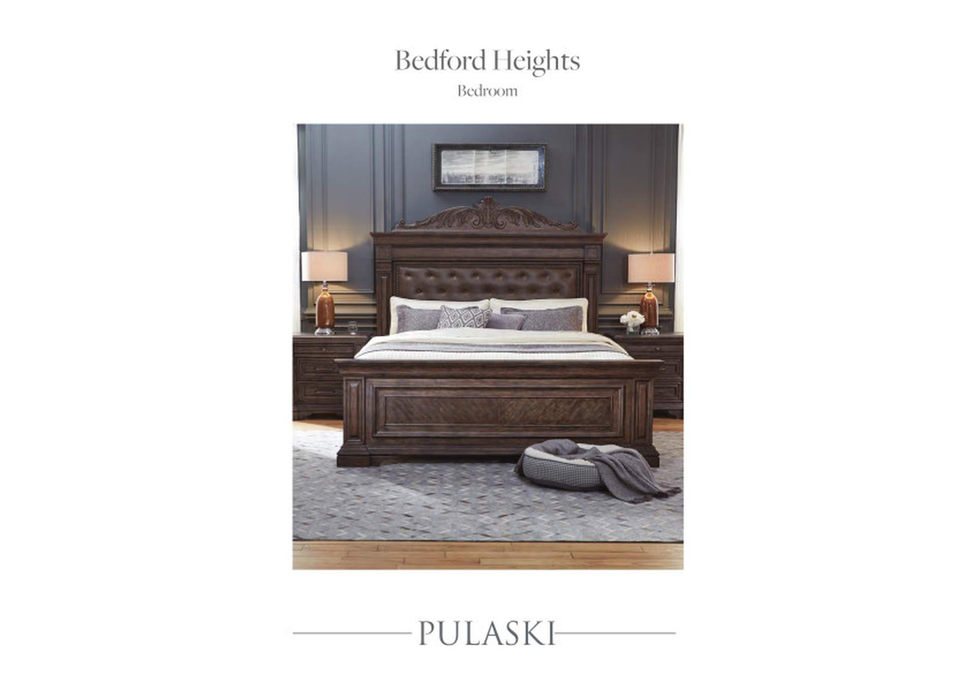 Bedford Heights 6 Drawer Chest in Estate Brown,Pulaski Furniture